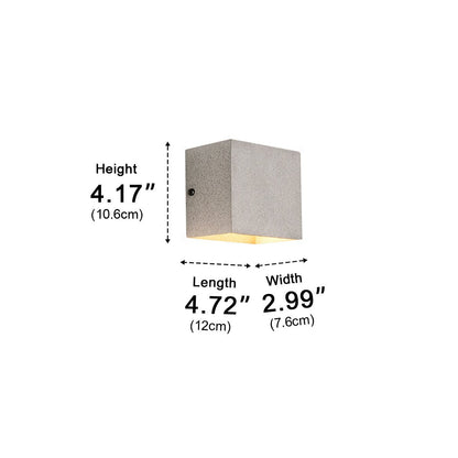 Modern Waterproof Square Cement LED Outdoor Wall Lights - Flyachilles