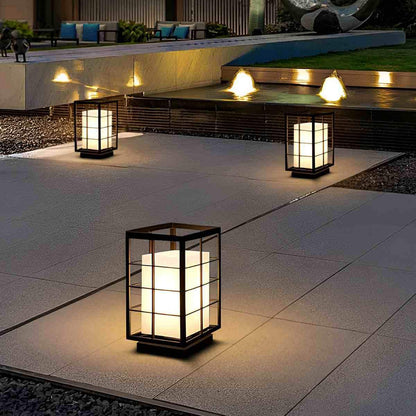 Modern Waterproof Square Lantern LED Outdoor Landscape Lawn Lighting - Flyachilles