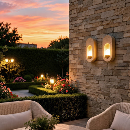 Modern Waterproof Travertine LED Outdoor Wall Light - Flyachilles