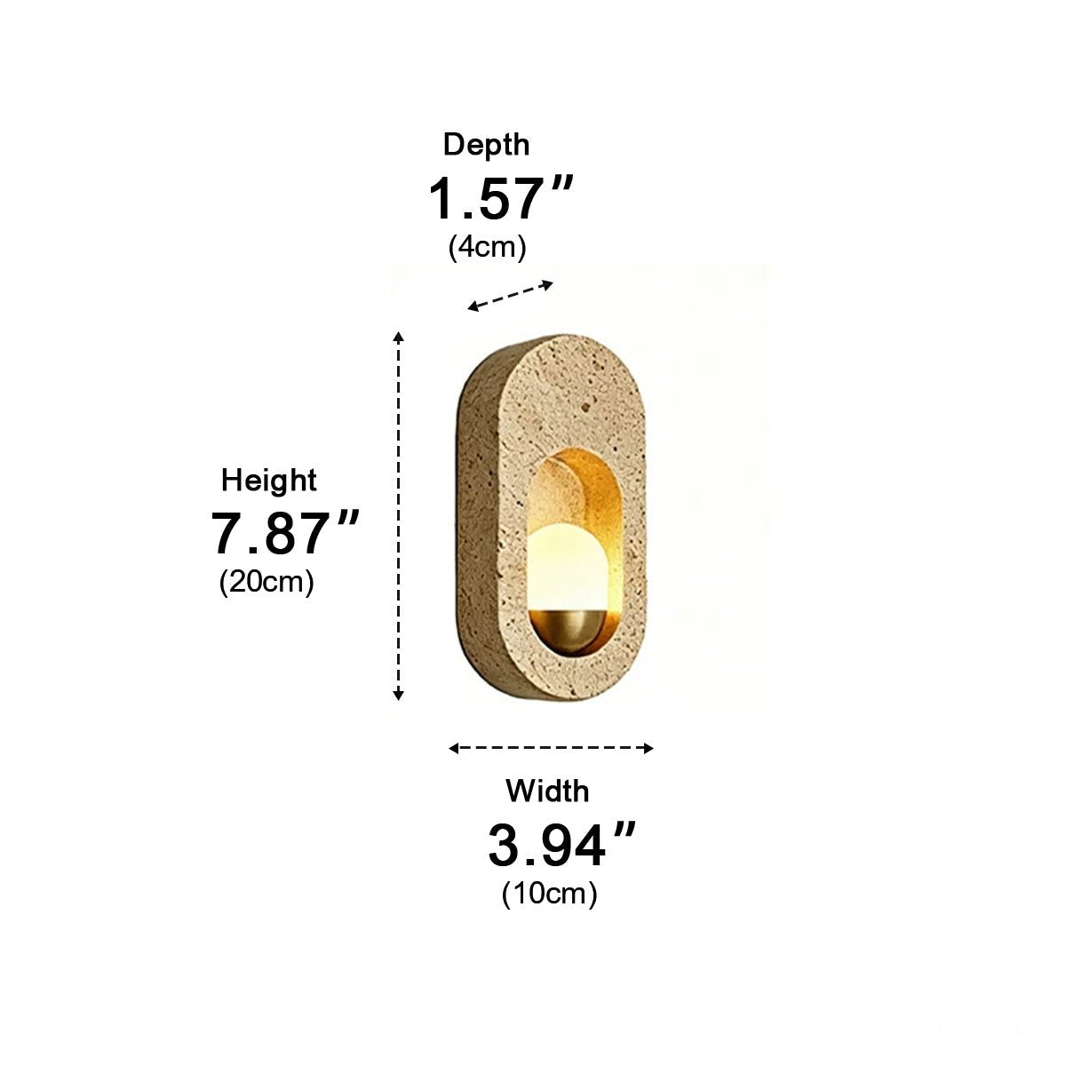 Modern Waterproof Travertine LED Outdoor Wall Light - Flyachilles