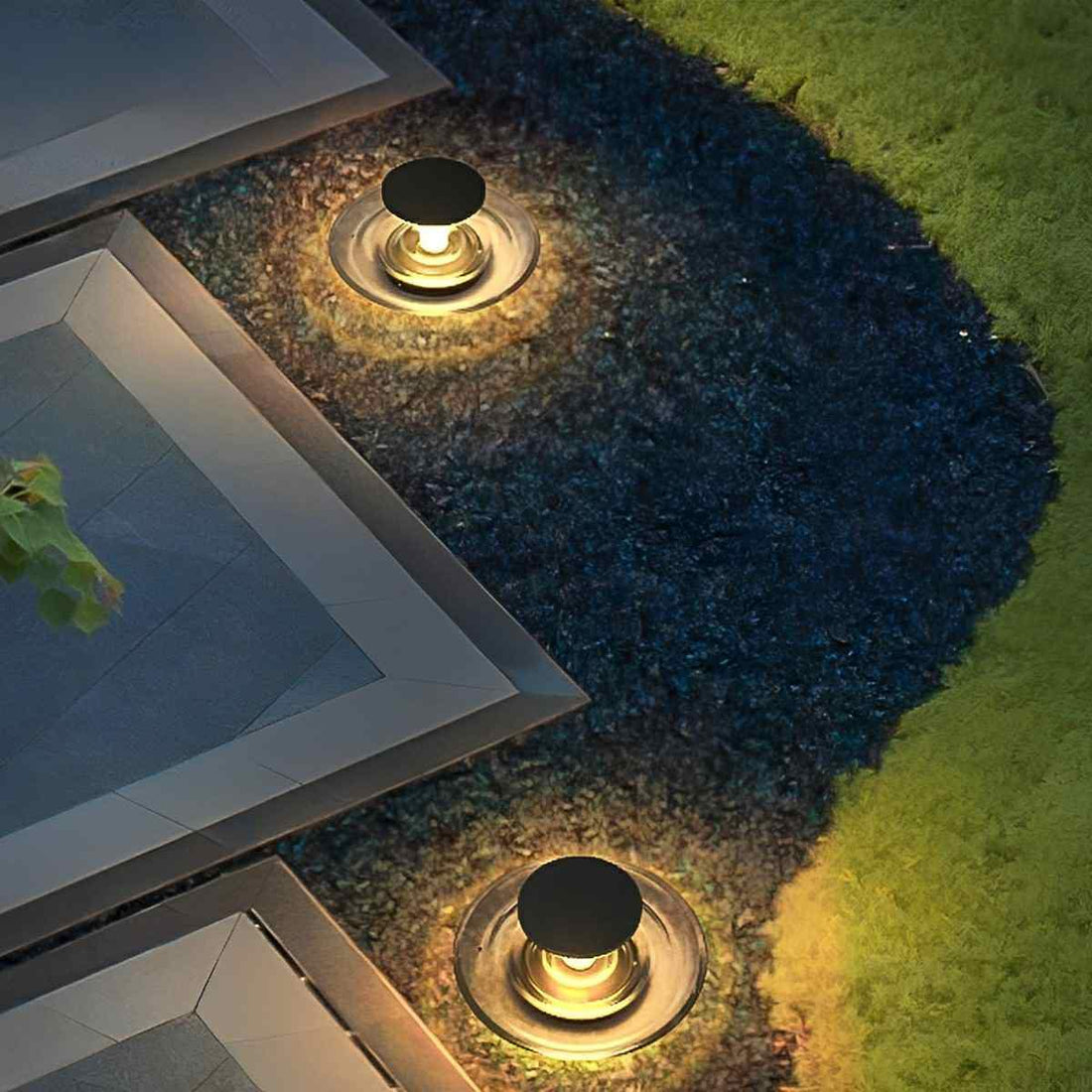 Modern Waterproof Water Floating Solar Fountain LED Outdoor Post Lights - Flyachilles