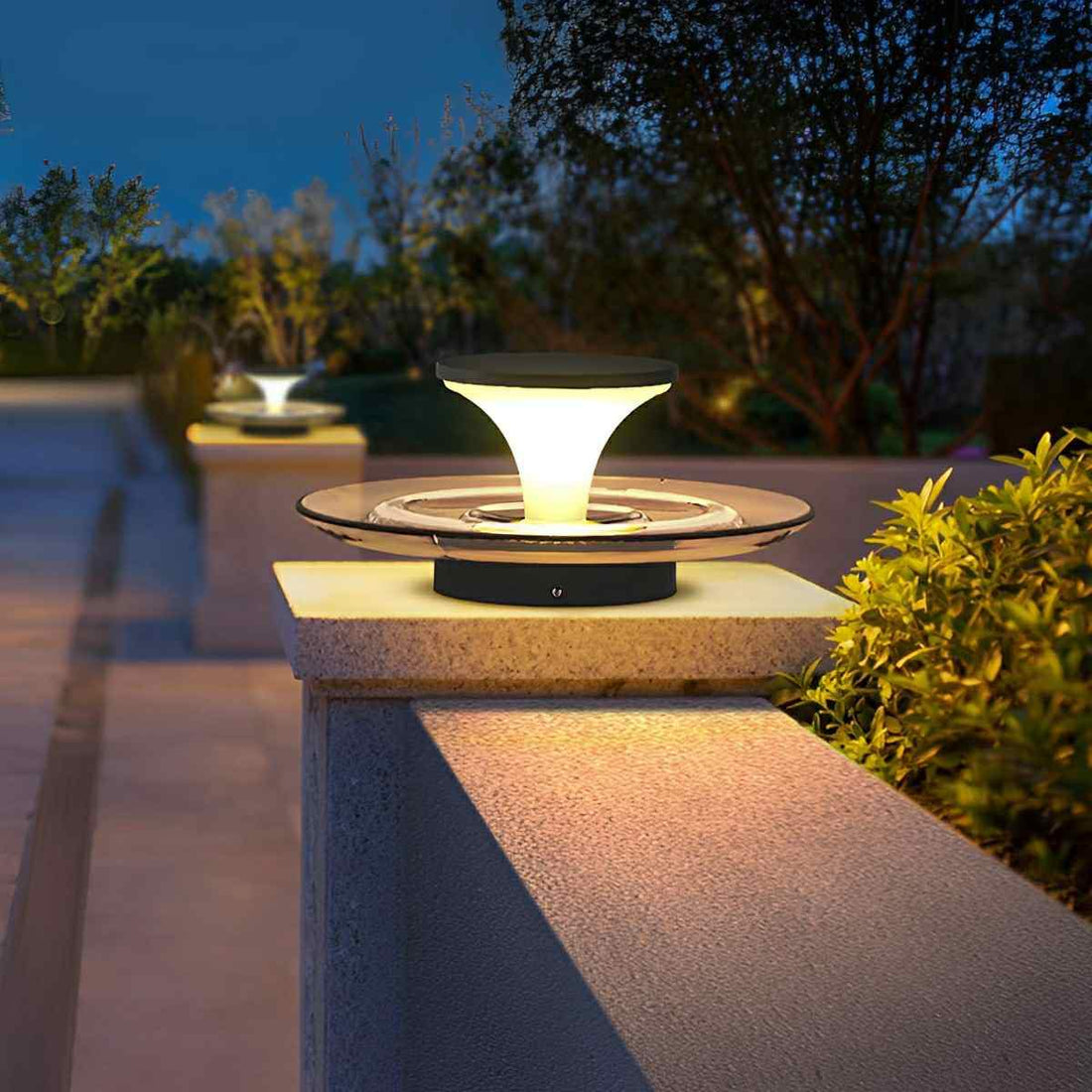 Modern Waterproof Water Floating Solar Fountain LED Outdoor Post Lights - Flyachilles