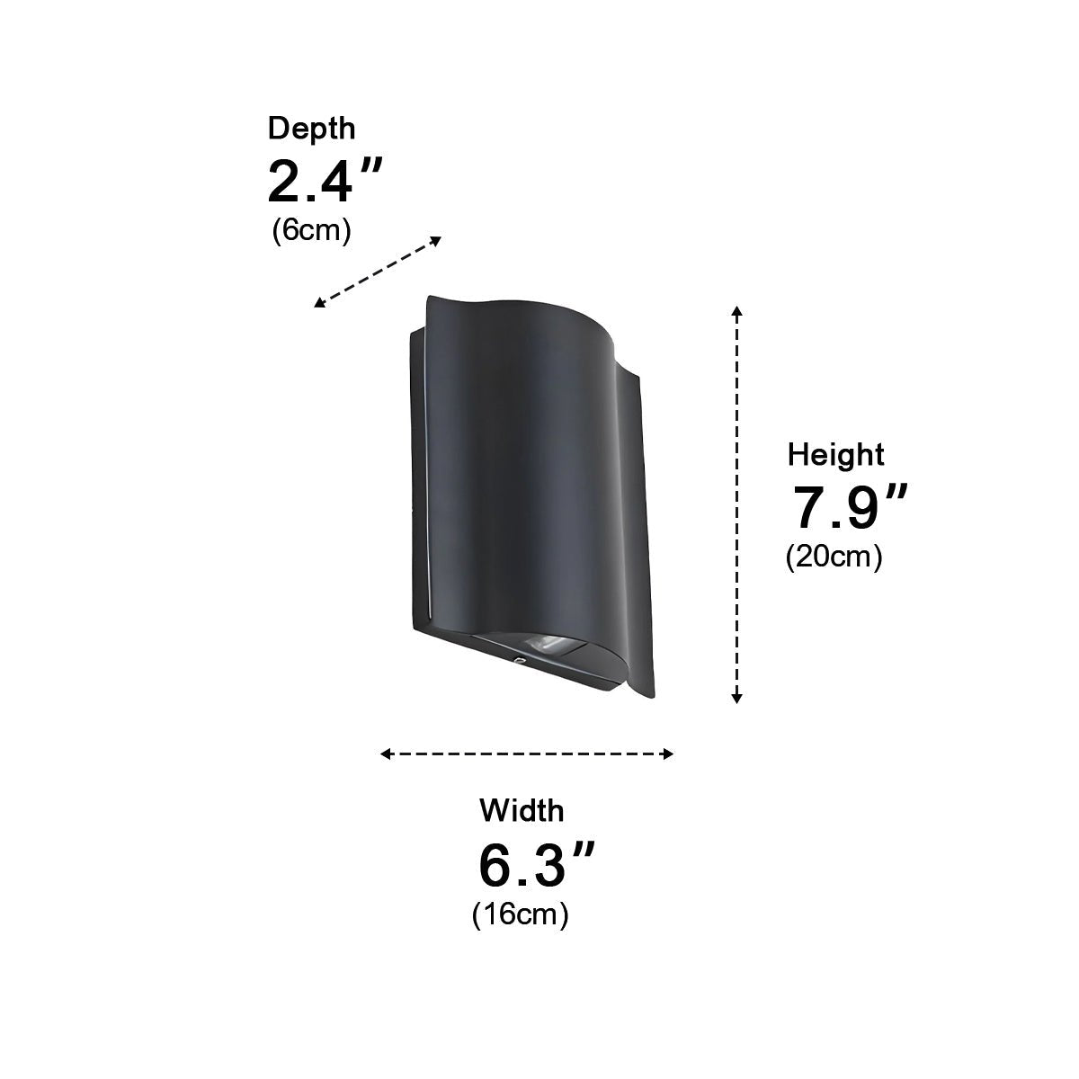 Modern Waterproof Water Wave Up and Down Outdoor Wall Light - Flyachilles