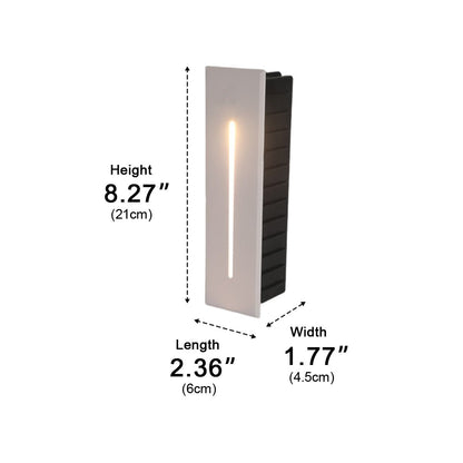 Modern Waterproof White Rectangle LED Waterproof Recessed Stair Lights Step Lights - Flyachilles