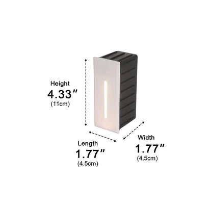 Modern Waterproof White Rectangle LED Waterproof Recessed Stair Lights Step Lights - Flyachilles