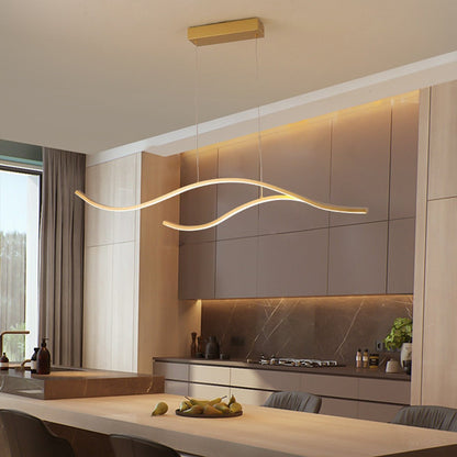 Modern Wave LED Linear Pendant Light - Flyachilles