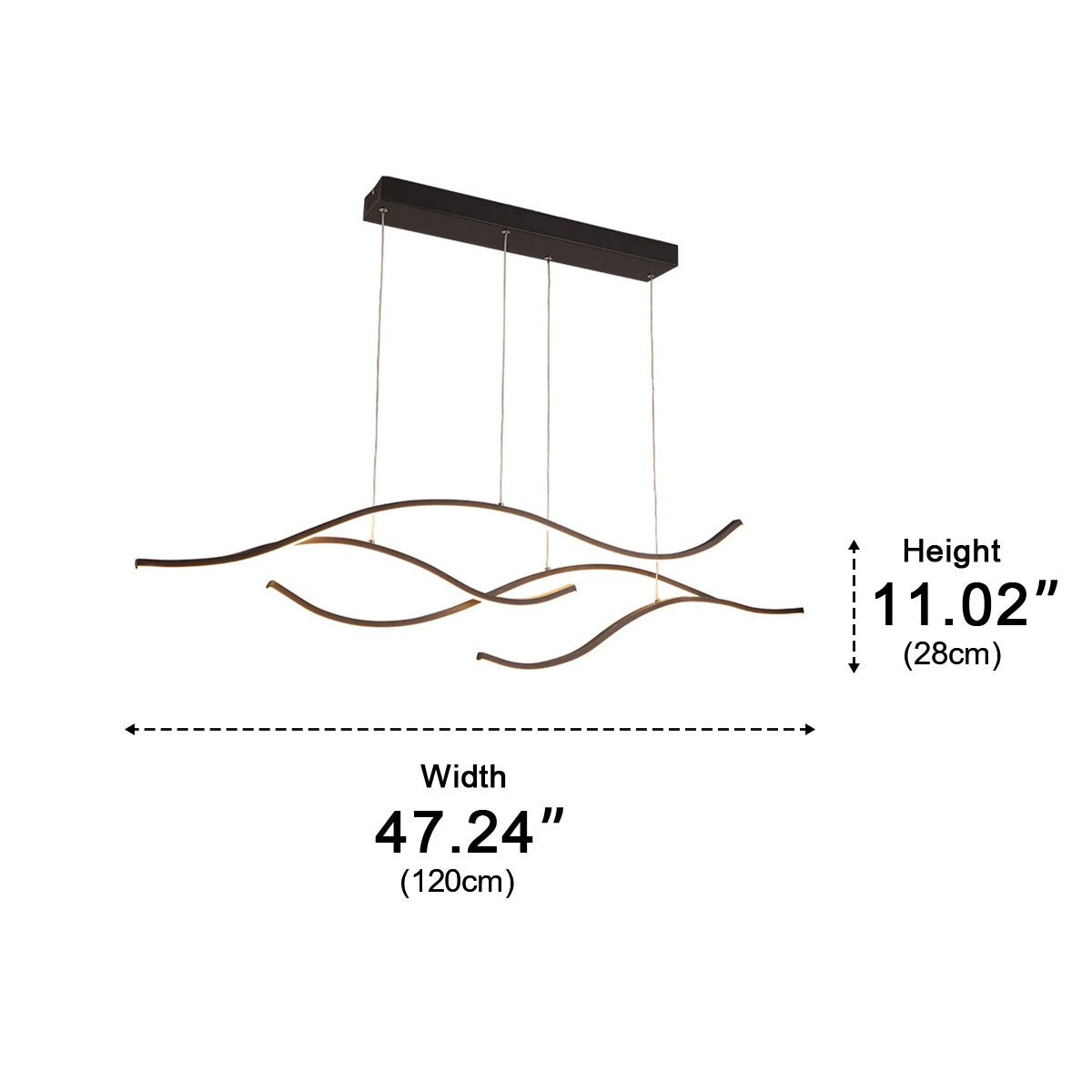 Modern Wave LED Linear Pendant Light - Flyachilles