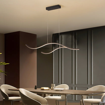 Modern Wave LED Linear Pendant Light - Flyachilles