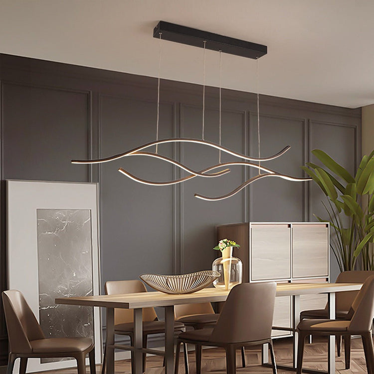 Modern Wave LED Linear Pendant Light - Flyachilles