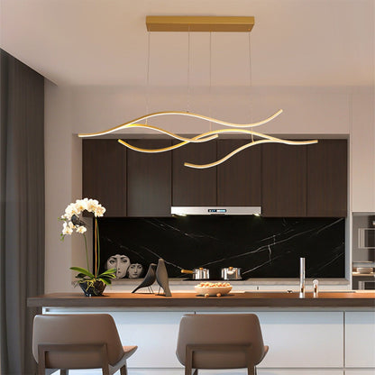 Modern Wave LED Linear Pendant Light - Flyachilles