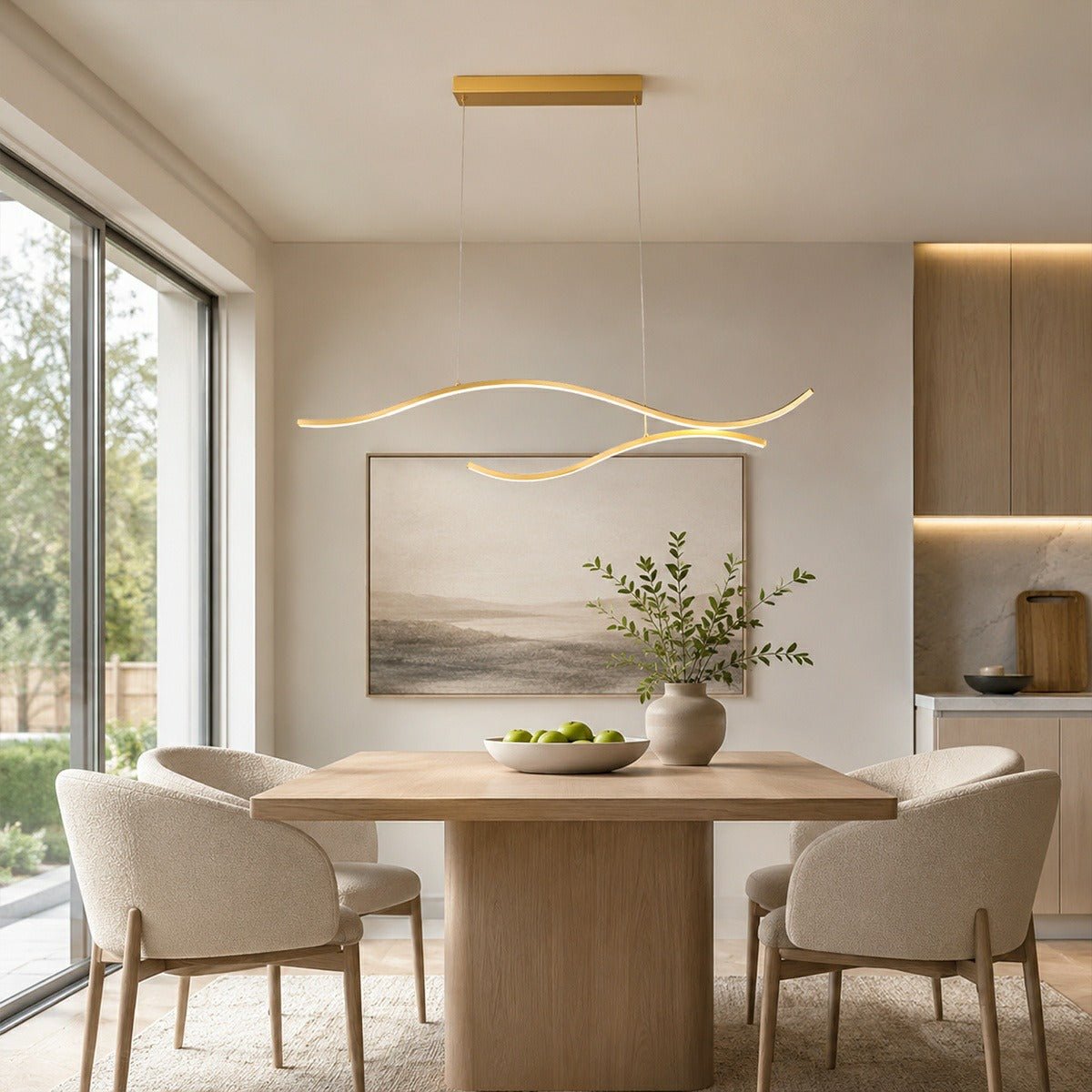 Modern Wave LED Linear Pendant Light - Flyachilles