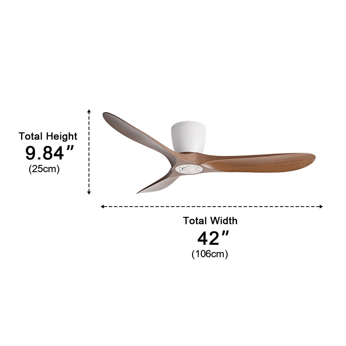 Modern Wing - inspired Blade DC Motor Reverse Ceiling Fan - Flyachilles