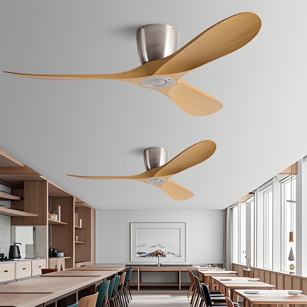 Modern Wing - inspired Blade DC Motor Reverse Ceiling Fan - Flyachilles