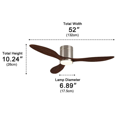 Modern Wing - inspired Blade Reverse Ceiling Fan - with Light - Flyachilles