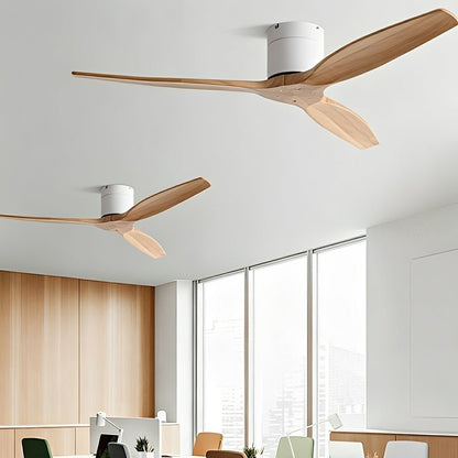 Modern Wing - inspired Wood 3 - Blade DC Motor Reverse Ceiling Fan - Flyachilles