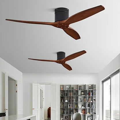 Modern Wing - inspired Wood 3 - Blade DC Motor Reverse Ceiling Fan - Flyachilles