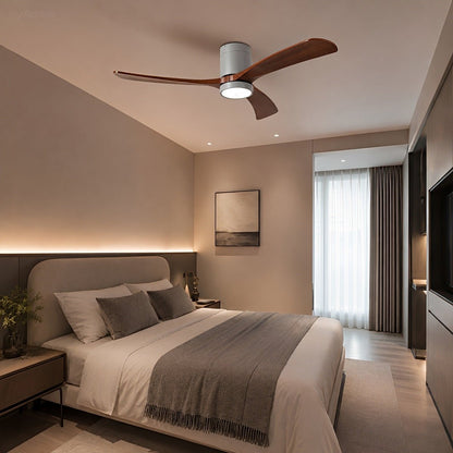 Modern Wood Ceiling Fan Light 6-Speed DC Motor Full-Spectrum - Flyachilles