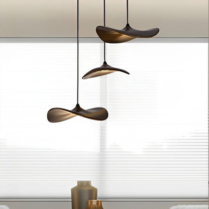 Modern Wood Natural Style Lotus Leaf LED Pendant Light - Flyachilles
