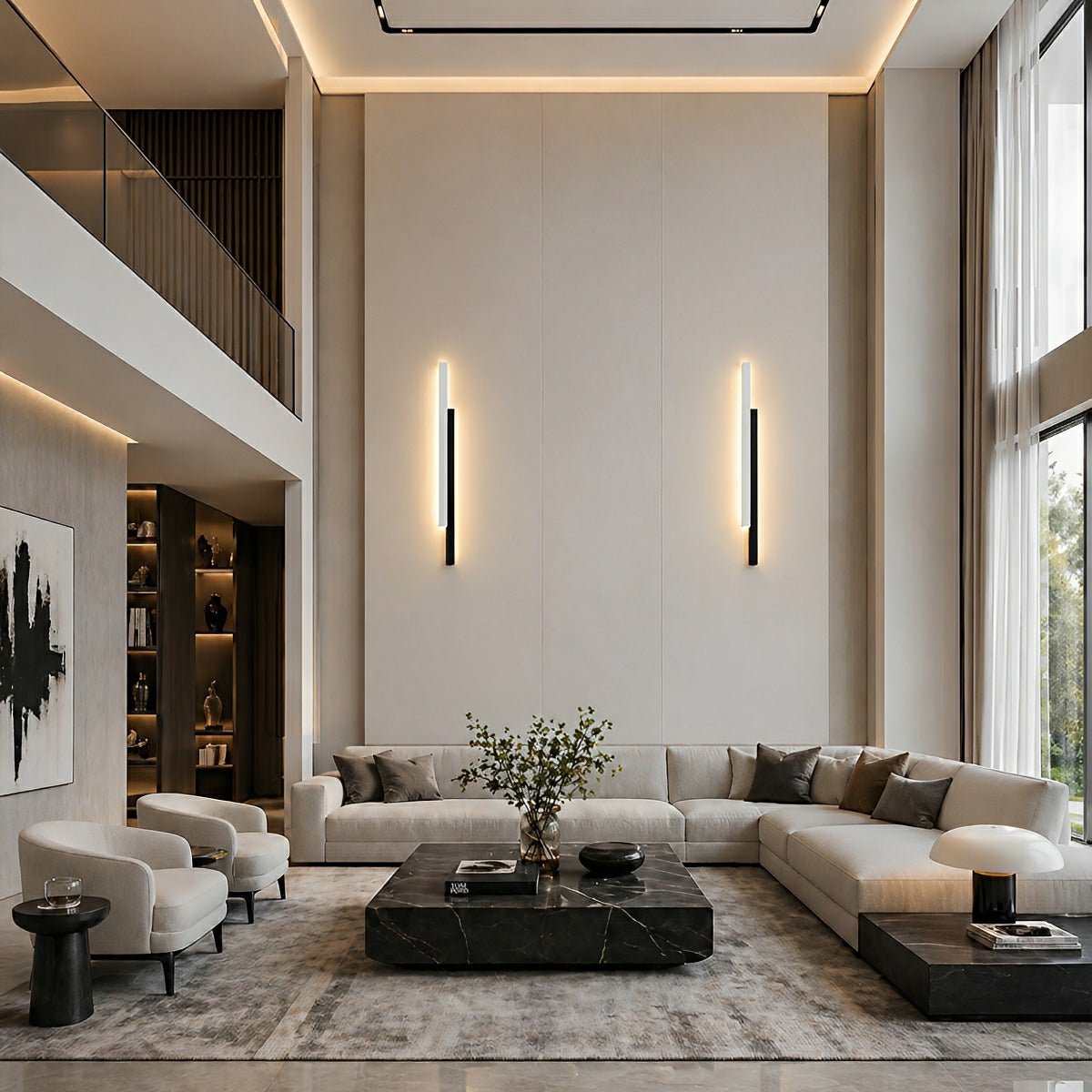 Nordic Minimalist Double Long Strip LED Wall Lamp - Flyachilles