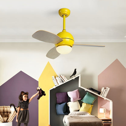 Nordic Minimalist LED Ceiling Paddle Fan with Remote Control Adjustable Wind Speed Fan - Flyachilles