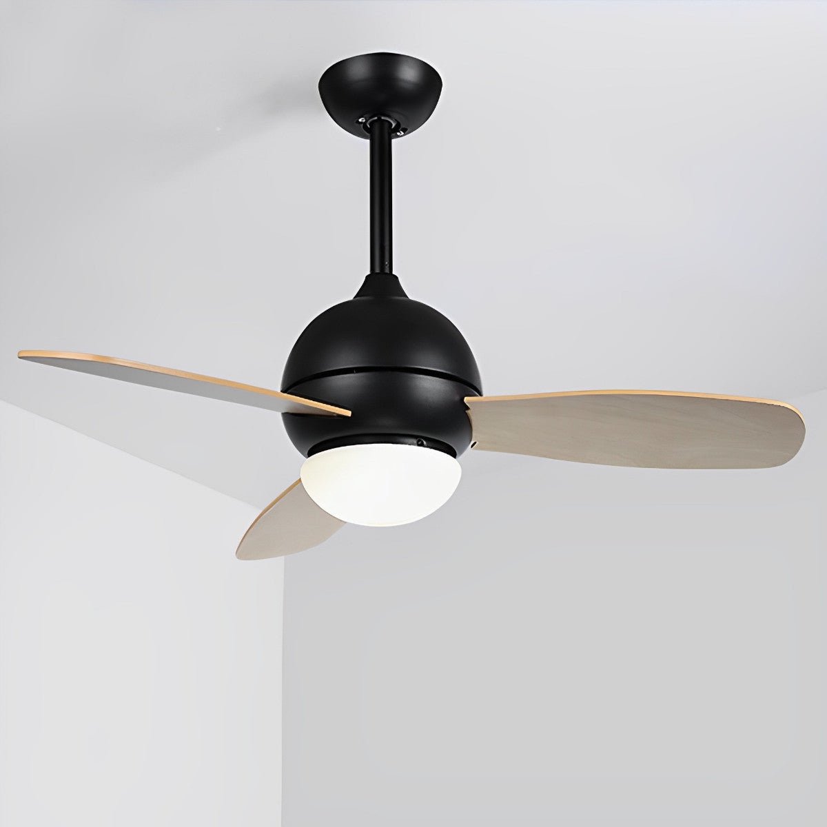 Nordic Minimalist LED Ceiling Paddle Fan with Remote Control Adjustable Wind Speed Fan - Flyachilles
