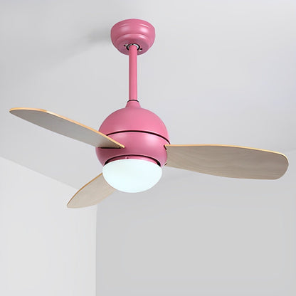 Nordic Minimalist LED Ceiling Paddle Fan with Remote Control Adjustable Wind Speed Fan - Flyachilles