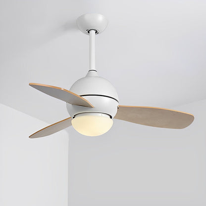Nordic Minimalist LED Ceiling Paddle Fan with Remote Control Adjustable Wind Speed Fan - Flyachilles
