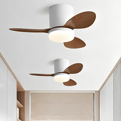 Nordic Modern Minimalist DC Motor Reverse LED Ceiling Fan Light - Flyachilles