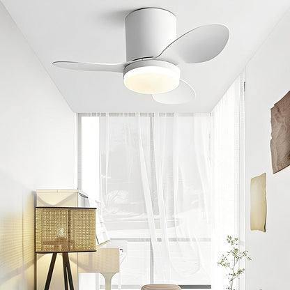 Nordic Modern Minimalist DC Motor Reverse LED Ceiling Fan Light - Flyachilles