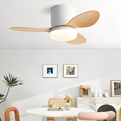 Nordic Modern Minimalist DC Motor Reverse LED Ceiling Fan Light - Flyachilles