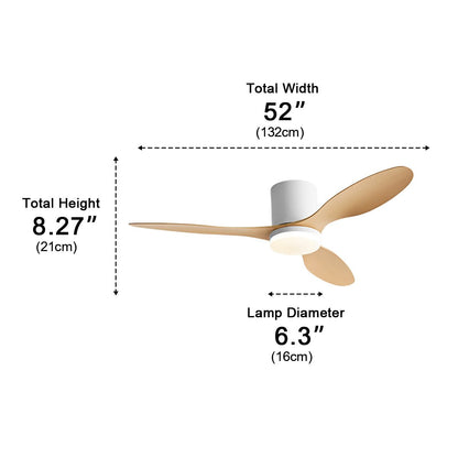 Nordic Modern Minimalist DC Motor Reverse LED Ceiling Fan Light - Flyachilles