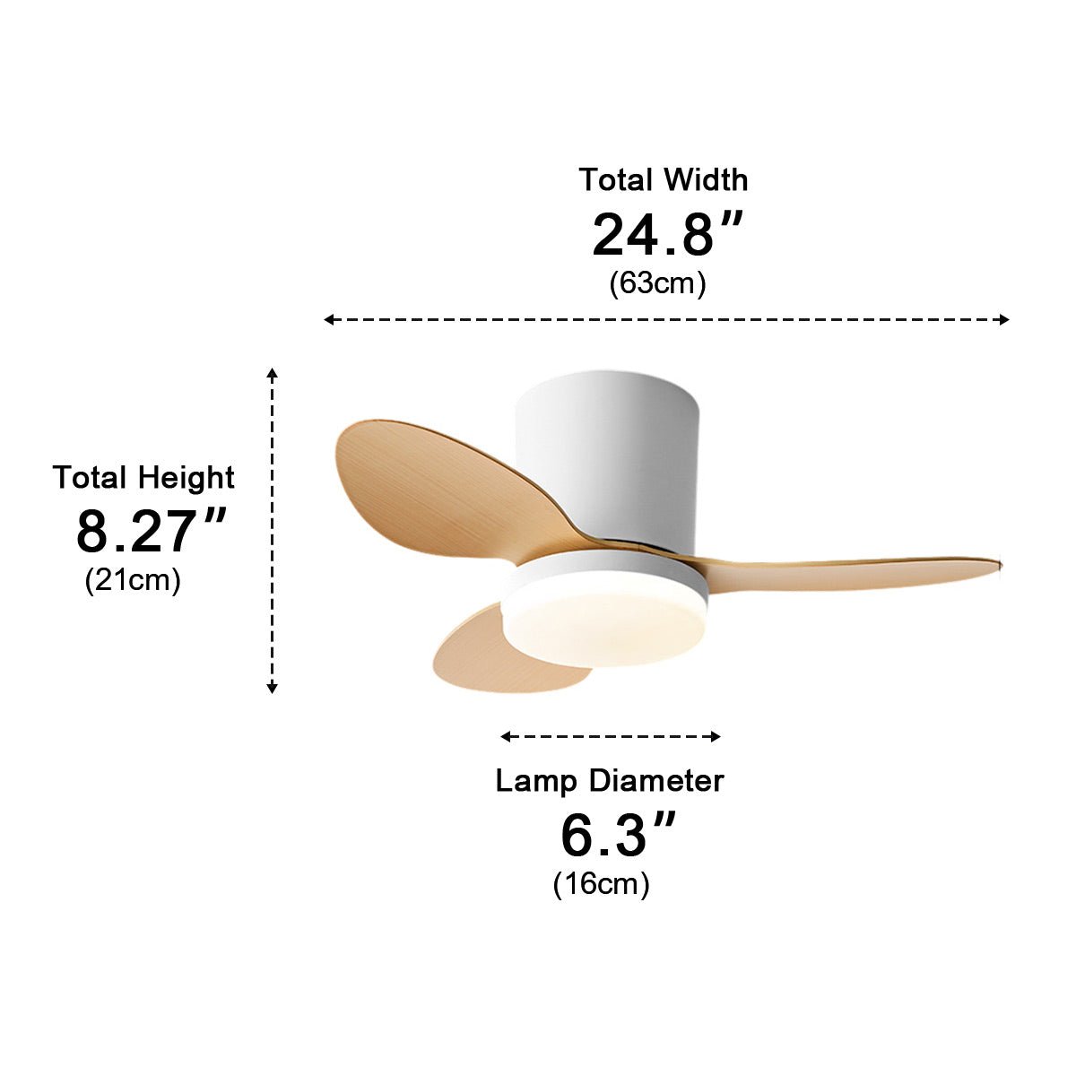 Nordic Modern Minimalist DC Motor Reverse LED Ceiling Fan Light - Flyachilles