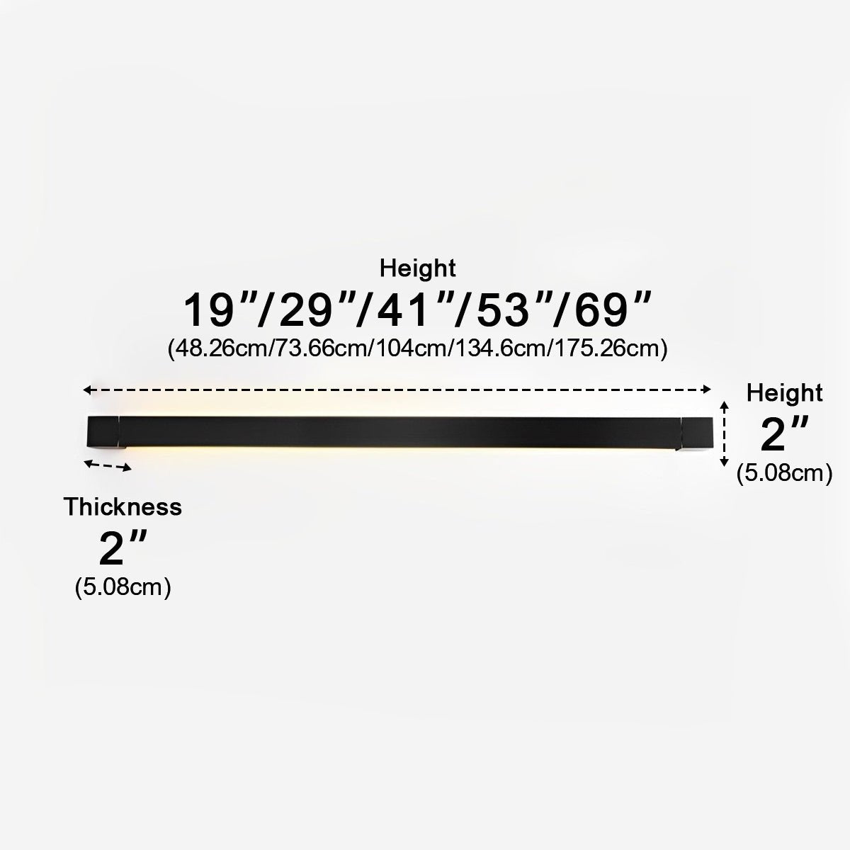 Nordic Ultra - thin Long Strip LED Rotatable Background Wall Light - Flyachilles