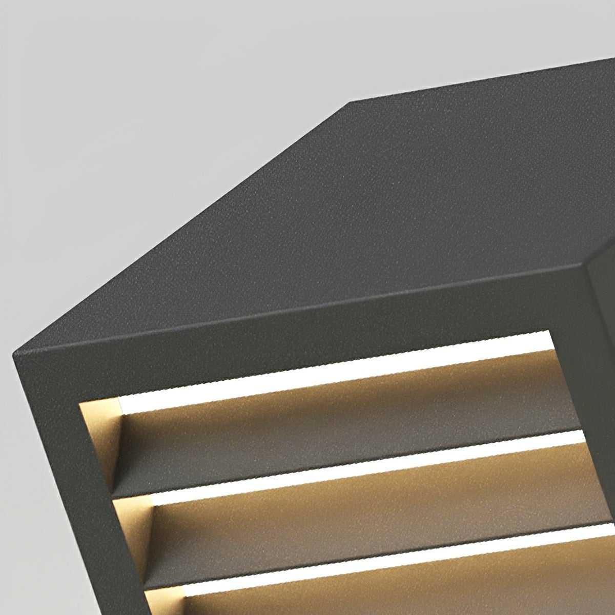 Outdoor Black Square Grille Post Cap Lights Fence Column Light - Flyachilles