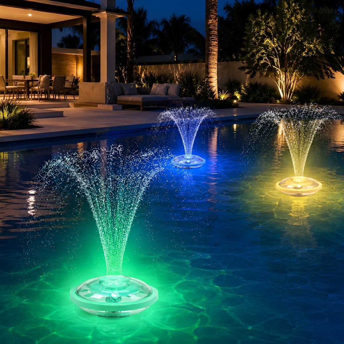 Outdoor RGB Floating Fountain Pool Light - Flyachilles