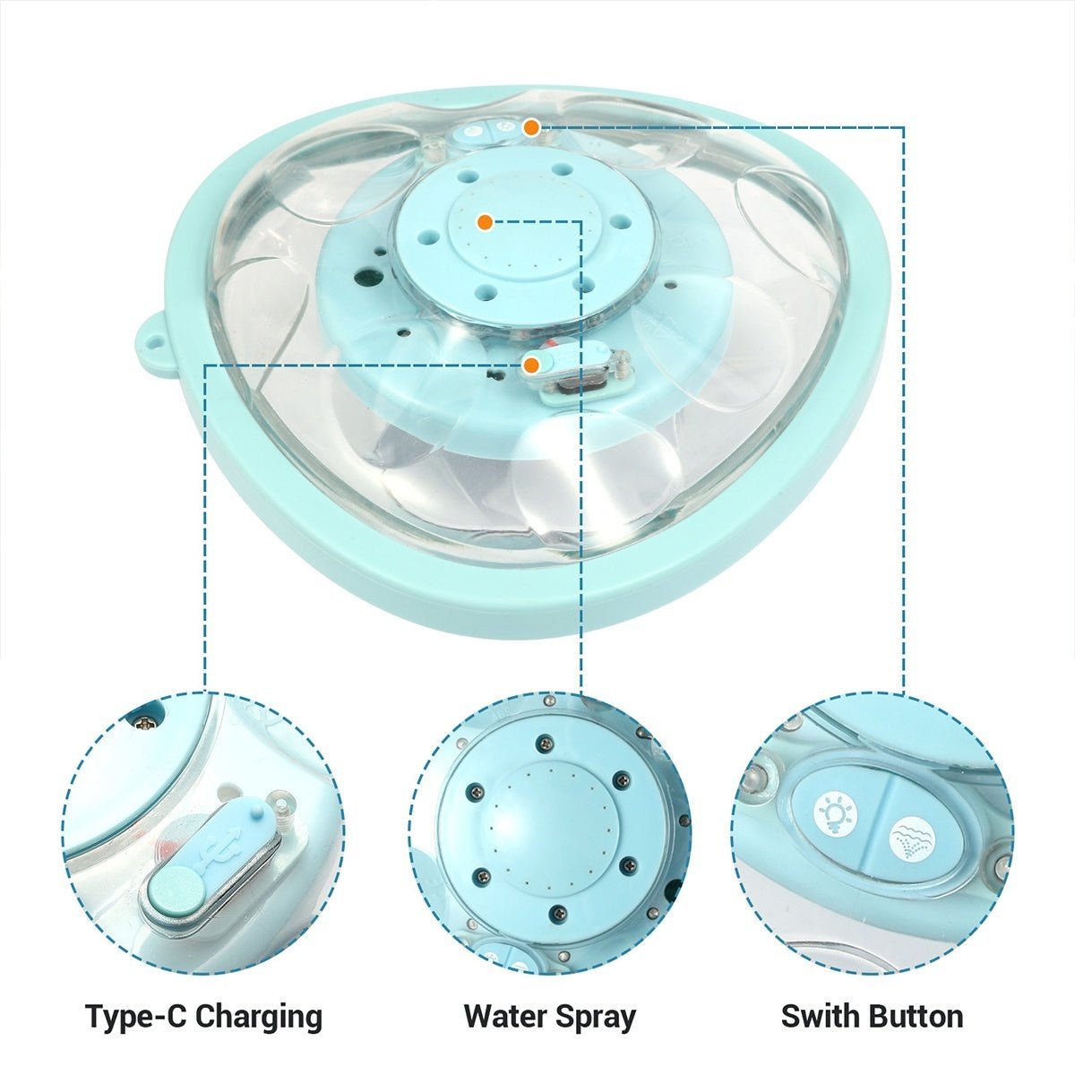 Outdoor RGB Floating Fountain Pool Light - Flyachilles