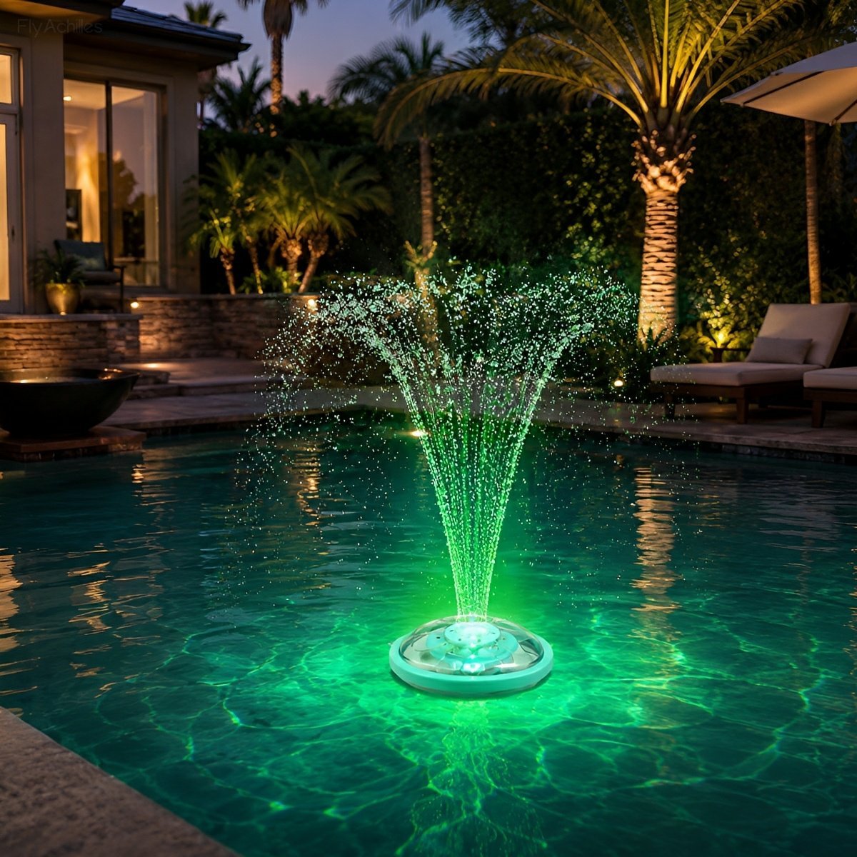 Outdoor RGB Floating Fountain Pool Light - Flyachilles