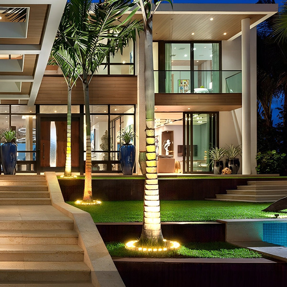 Outdoor Waterproof LED Arc Spot Lights for Trees Lawn - Flyachilles