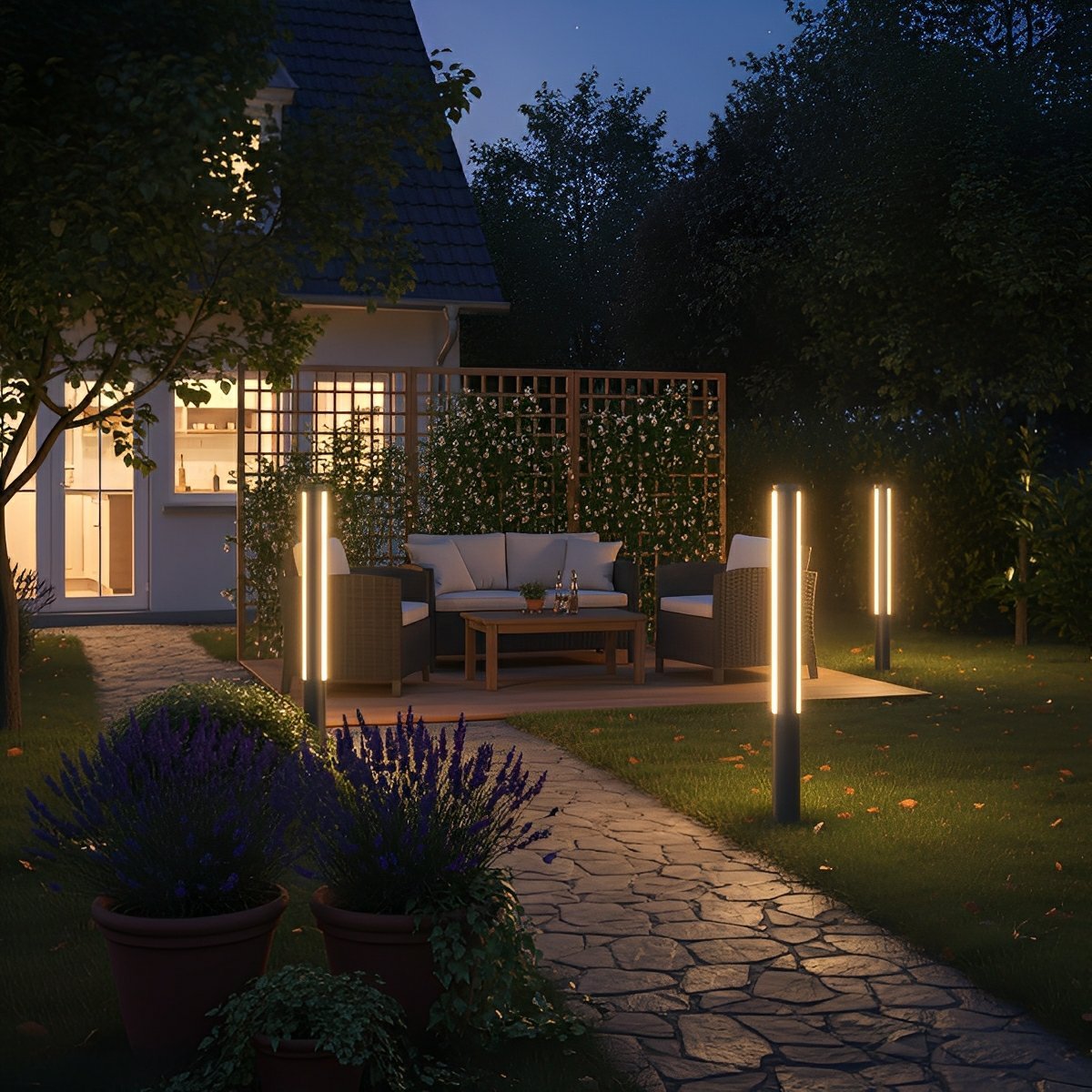 Outdoor Waterproof Pathway Post Bollard Light - Flyachilles