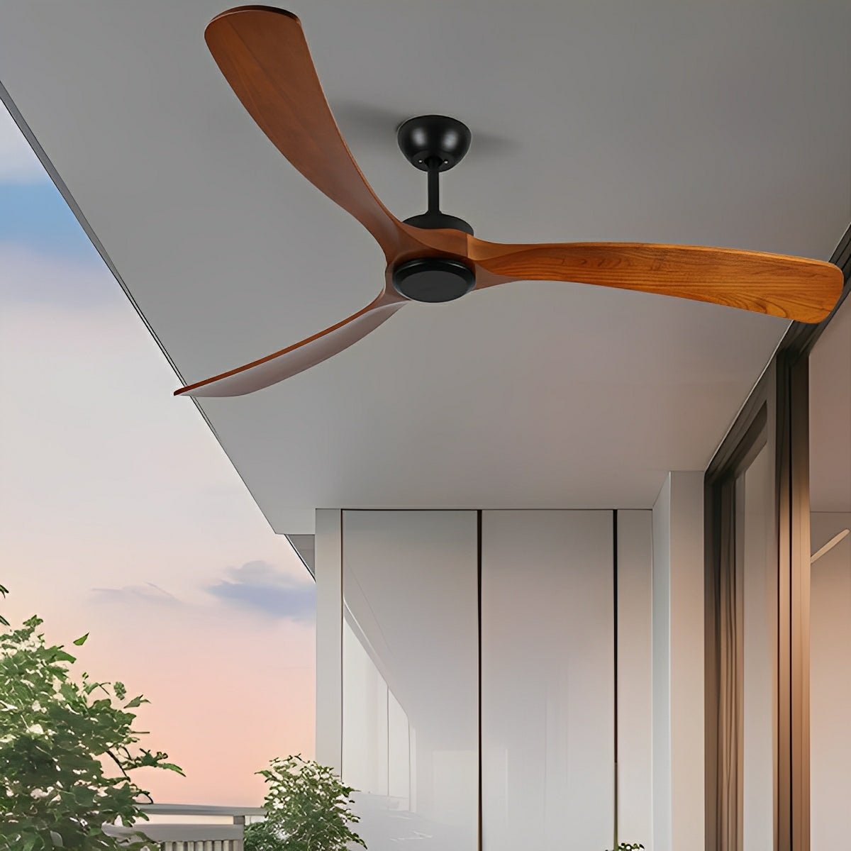 Outdoor Waterproof Wood Reverse Ceiling Fan - Flyachilles