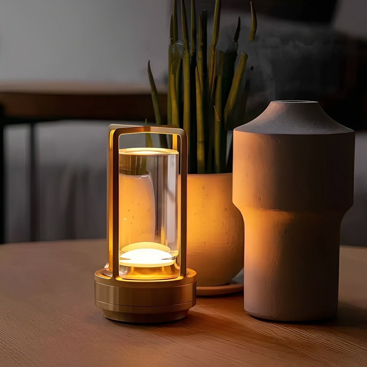 Portable Lantern Cordless Table Lamp USB Rechargeable Touch Dimming Night Lights - Flyachilles