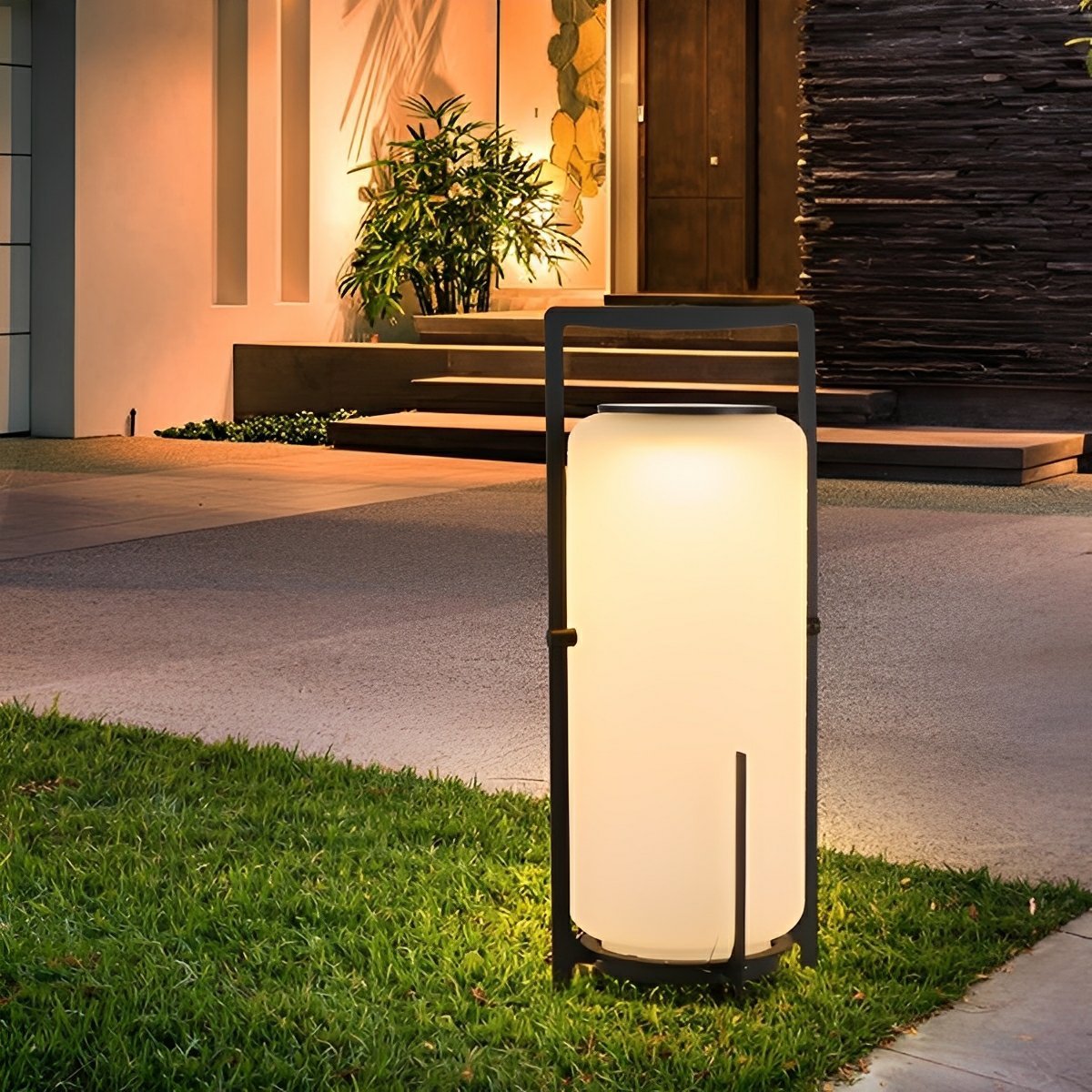 Portable Lantern Shaped Waterproof LED Modern Outdoor Lights Floor Lamp - Flyachilles