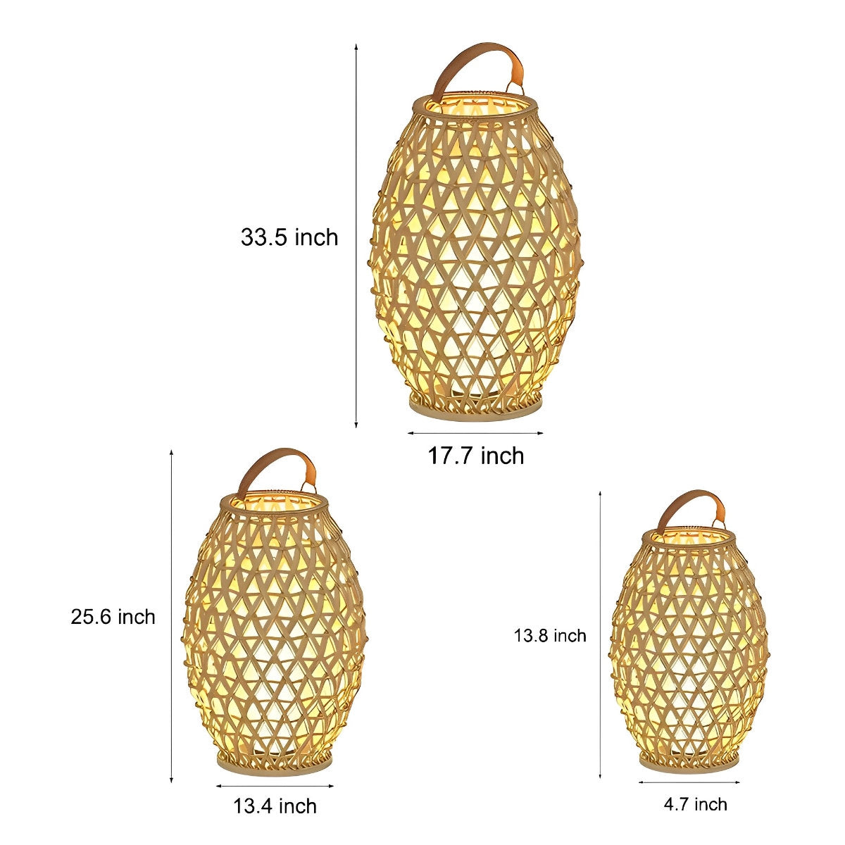 Portable Lanterns Shape Light Waterproof LED Modern Lawn Lamp Landscape Floor Lighting for Garden - Flyachilles