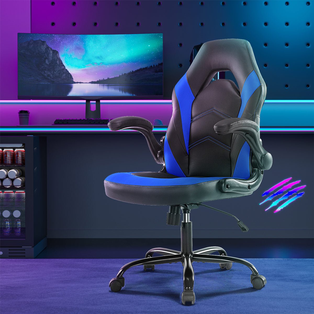 PU Leather Ergonomic Office Chair Swivel Computer Gaming Chair - Flyachilles
