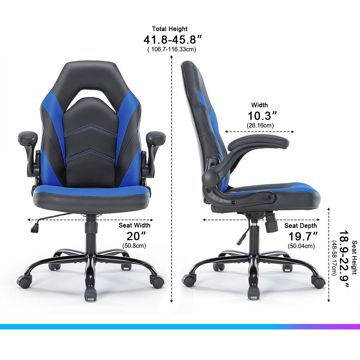 PU Leather Ergonomic Office Chair Swivel Computer Gaming Chair - Flyachilles