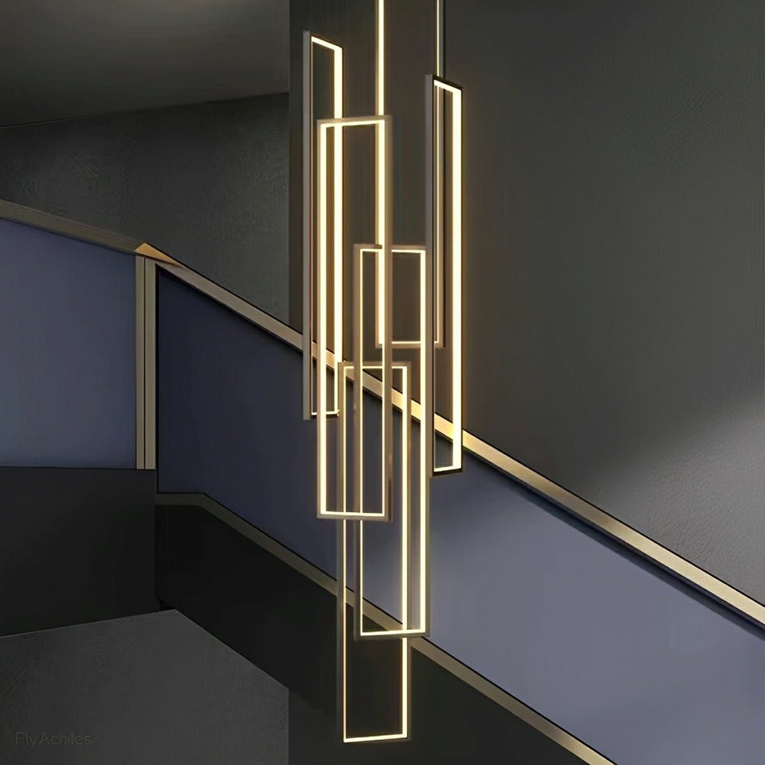 Rectangle LED Chandelier – Modern Minimalist - Flyachilles