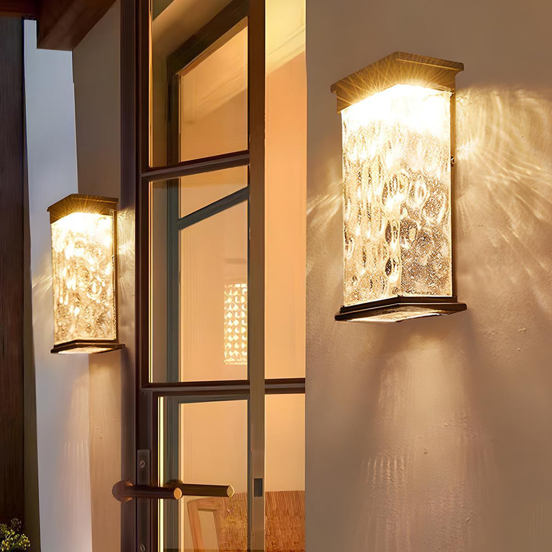 Rectangle Water Wave Waterproof Outdoor Porch LED Exterior Wall Lights - Flyachilles