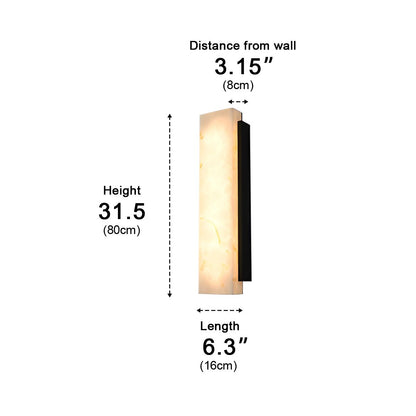 Rectangular Metal LED Light Waterproof Black Modern Outdoor Wall Lights - Flyachilles