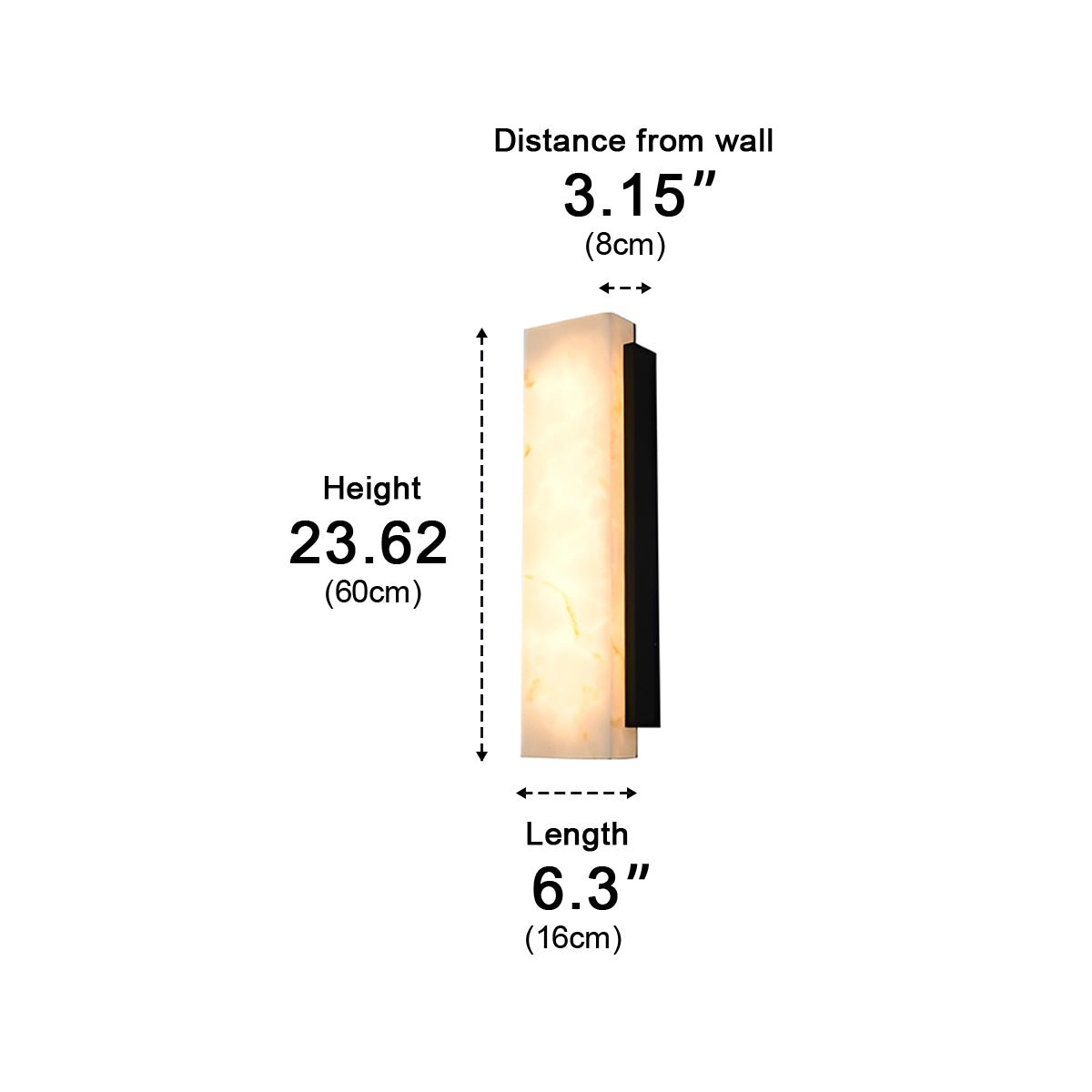 Rectangular Metal LED Light Waterproof Black Modern Outdoor Wall Lights - Flyachilles