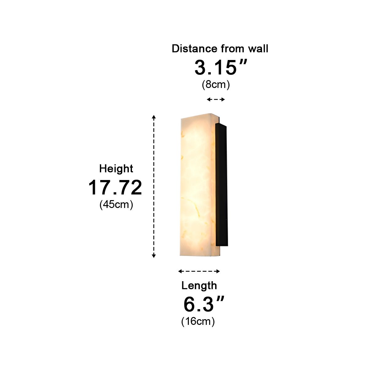 Rectangular Metal LED Light Waterproof Black Modern Outdoor Wall Lights - Flyachilles